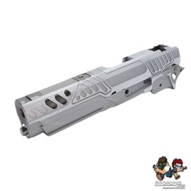 Gunsmith Bros EB Style Tracker Standard Slide Set For Marui TM Hi-Capa GBBP Series (Silver)