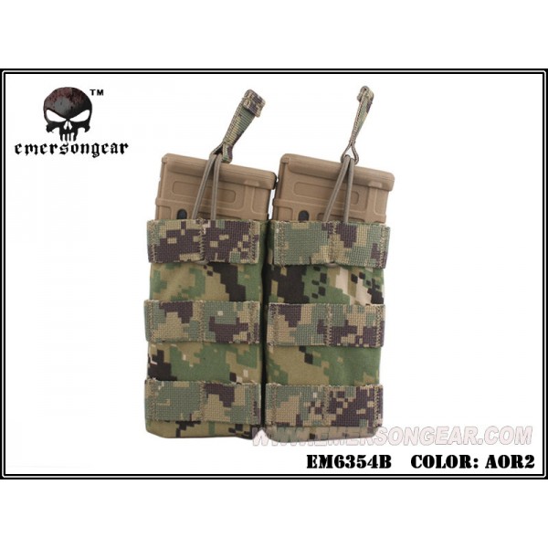 EMERSON Modular Open Top Double 5.56 MAG Pouch (AOR2) (FREE SHIPPING)