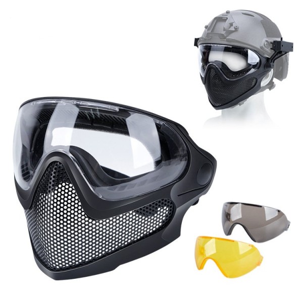 SCG Pilot Full Mask Tactical Helmet mask (BK)