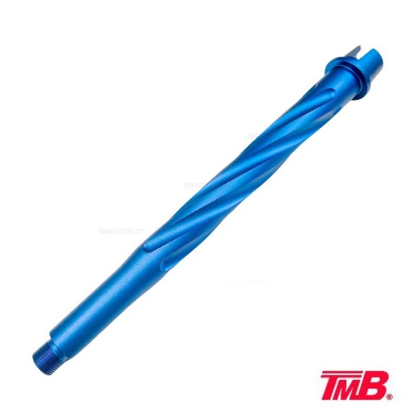 TMB CNC Aluminum 10 inch Outer Barrel For Marui MWS GBB (Spiral- Blue)