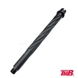 TMB CNC Aluminum 10 inch Outer Barrel For Marui MWS GBB (Spiral- Black)