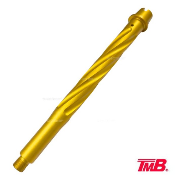 TMB CNC Aluminum 10 inch Outer Barrel For Marui MWS GBB (Spiral- Gold)