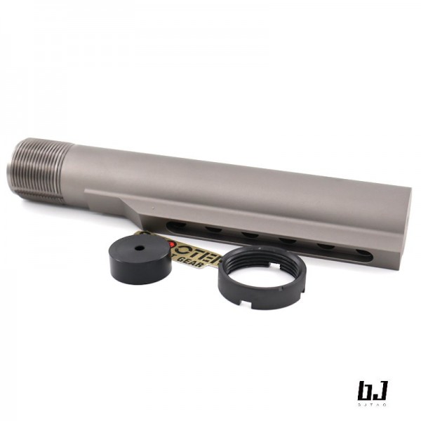 BJTAC CNC 6 POSITION MIL-SPEC BUFFER TUBE For VFC/ GHK/ MWS GBB (GRAY)