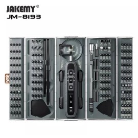 JAKEMY 180 in 1 Electric mini container smart LED rectangular electric screwdriver set JM-8193