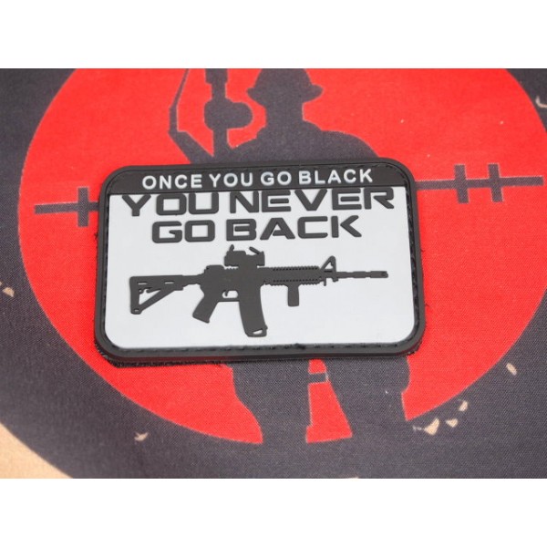 3D PVC Hoop & Loop Patch "YOU NEVER GO BACK''