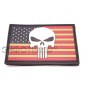 3D PVC Hoop & Loop Patch 'US Punisher Flag ''