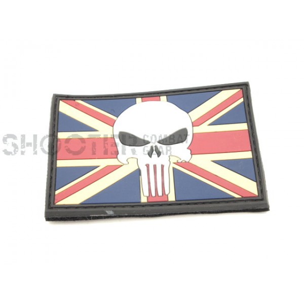 3D PVC Hoop & LoopPatch 'UK Punisher Flag ''