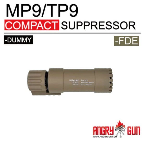 ANGRY GUN MP9/TP9 COMPACT SUPPRESSOR - DUMMY VER. (FDE)