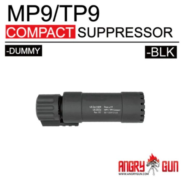 ANGRY GUN MP9/TP9 COMPACT SUPPRESSOR - DUMMY VER. (BLACK)