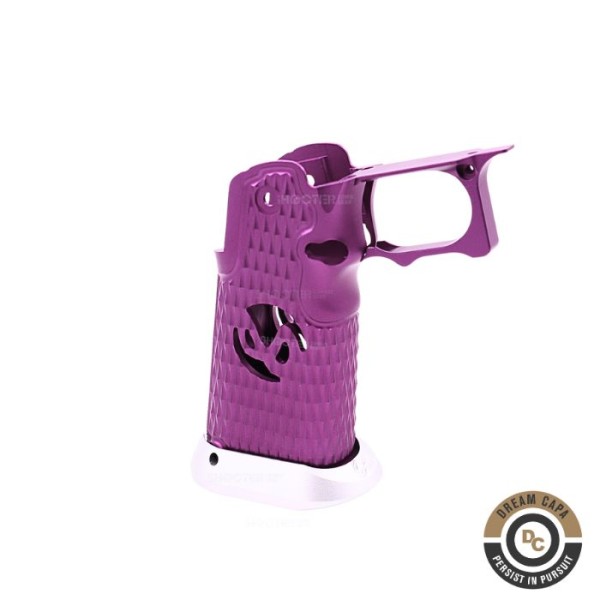 Dream Capa CNC Aluminium INF Grip ( Infinity Diamond Hollow SV Style ) For TM Hi-Capa GBBP Airsoft Series ( Purple) 