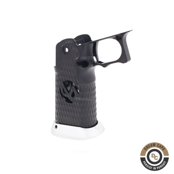 Dream Capa CNC Aluminium INF Grip ( Infinity Diamond Hollow SV Style ) For TM Hi-Capa GBBP Airsoft Series ( Black) 