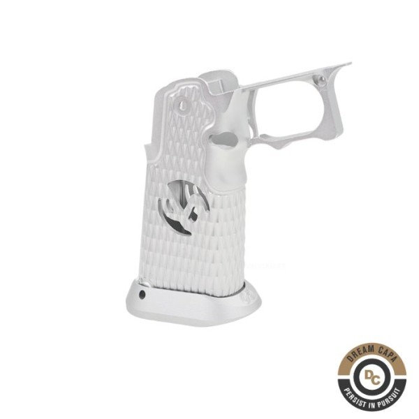 Dream Capa CNC Aluminium INF Grip ( Infinity Diamond Hollow SV Style ) For TM Hi-Capa GBBP Airsoft Series ( Silver) )