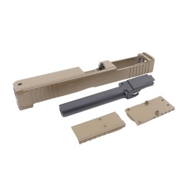 PRO ARMS Aluminum Slide Set For Marui Glcok17 Gen5 MOS  (FDE-Cerakote) (Free VICTOPTICS Red Dot Sight)