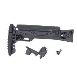 5KU Folding Telescopic Buttstock w/ Cheek Riser for Marui AKM GBB ( GBTMAK007BK )