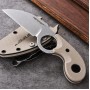 TONIFE Crescent Fixed Blade Knives- Stonewash (BK/Green/Sand)